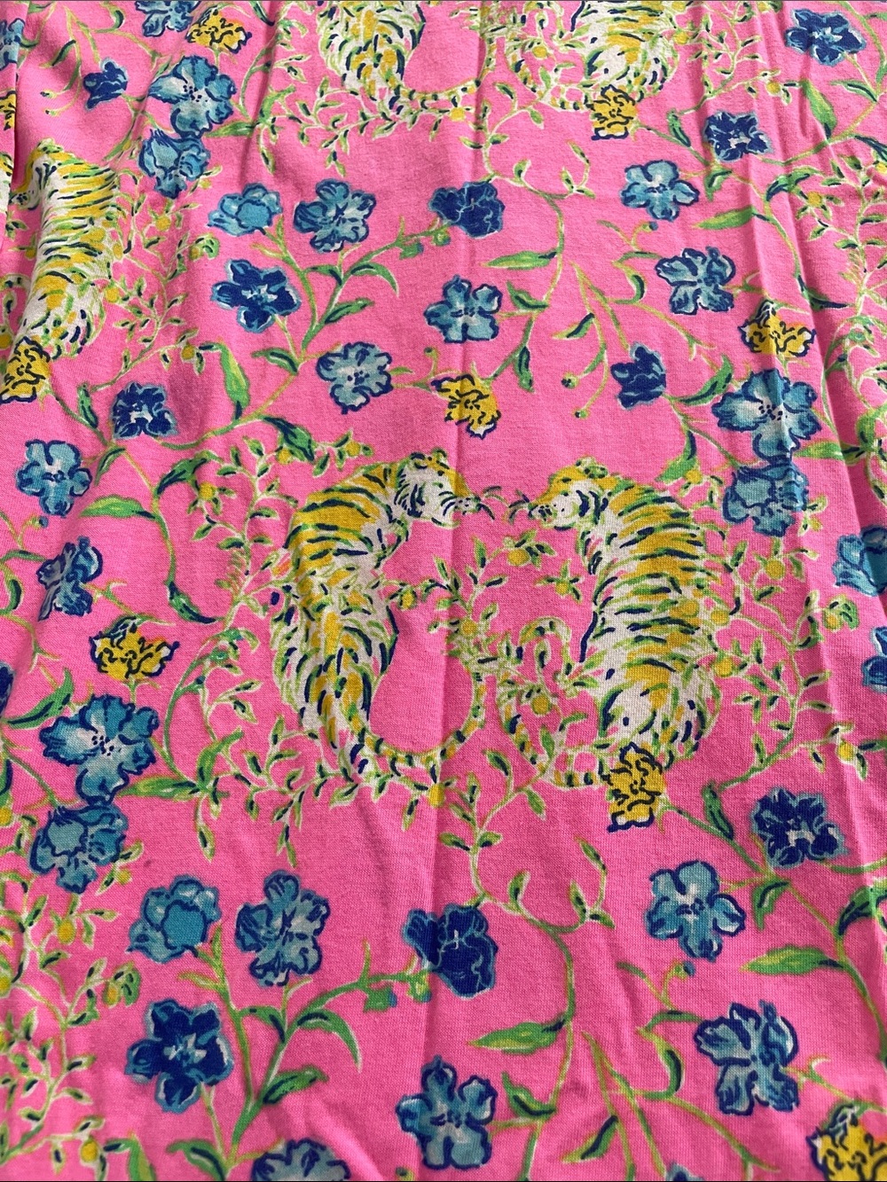 Summer Sale! Lilly Pulitzer Pink Floral V-Neck Tank with Blue & Yellow Accents - Picture 4 of 5